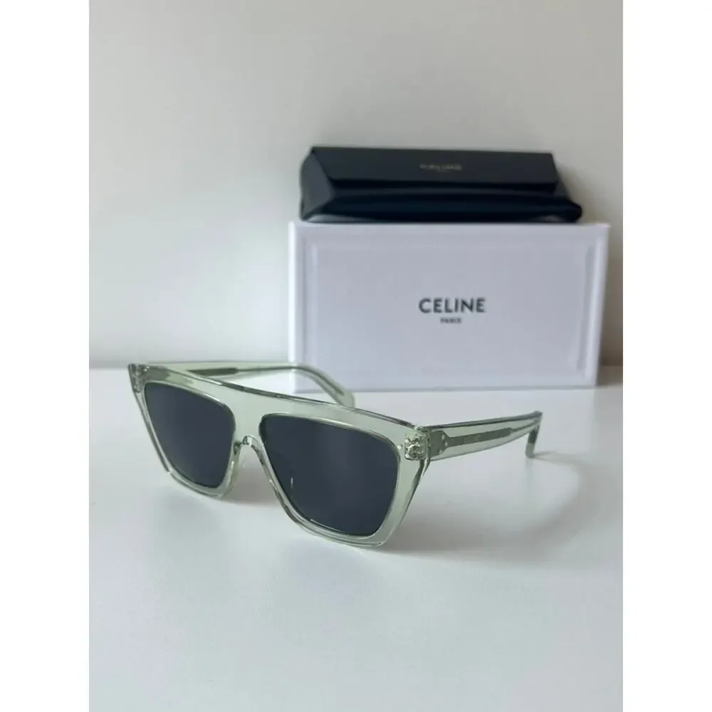 NEW Celine CL40256I Transparent Green Sunglasses